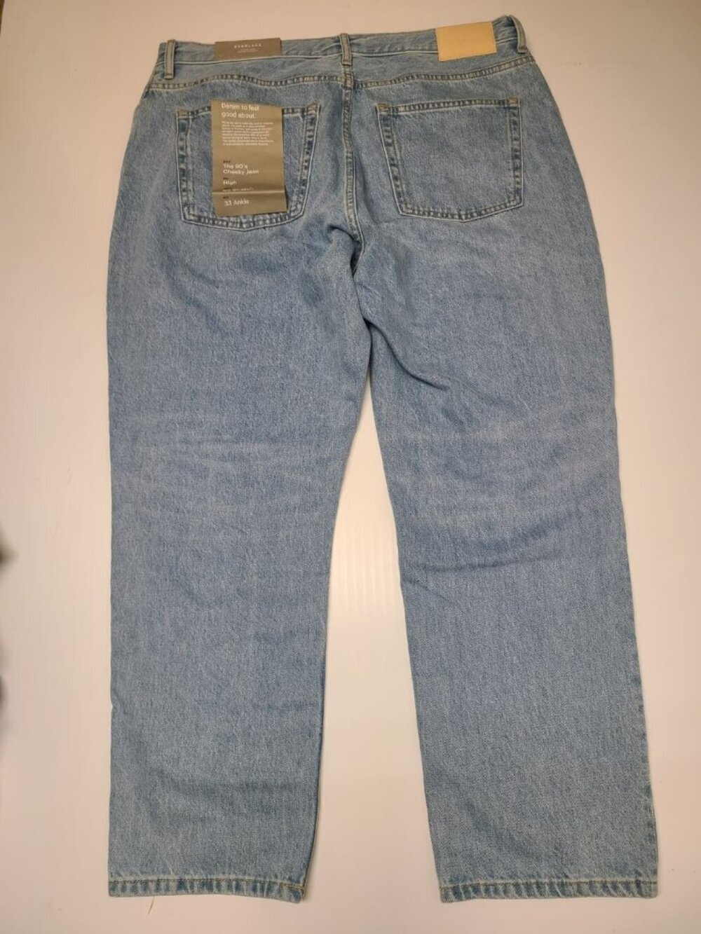 Everlane Womens 90s Cheeky Jeans Size 33 High Rise Straight Organic - Picture 2 of 12